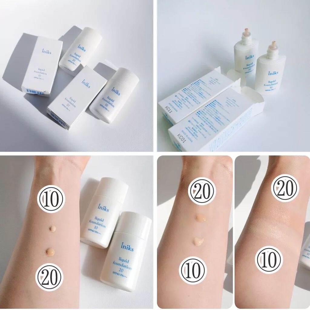 リキッド ファンデーション 20：オークル/iniks/リキッドファンデーションを使ったクチコミ（3枚目）
