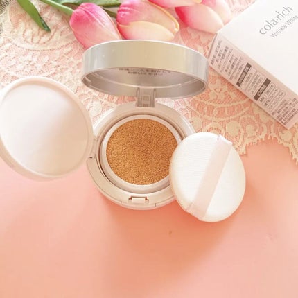 リンクルホワイトクッションファンデーション/コラリッチ/クッションファンデーションを使ったクチコミ(2枚目)