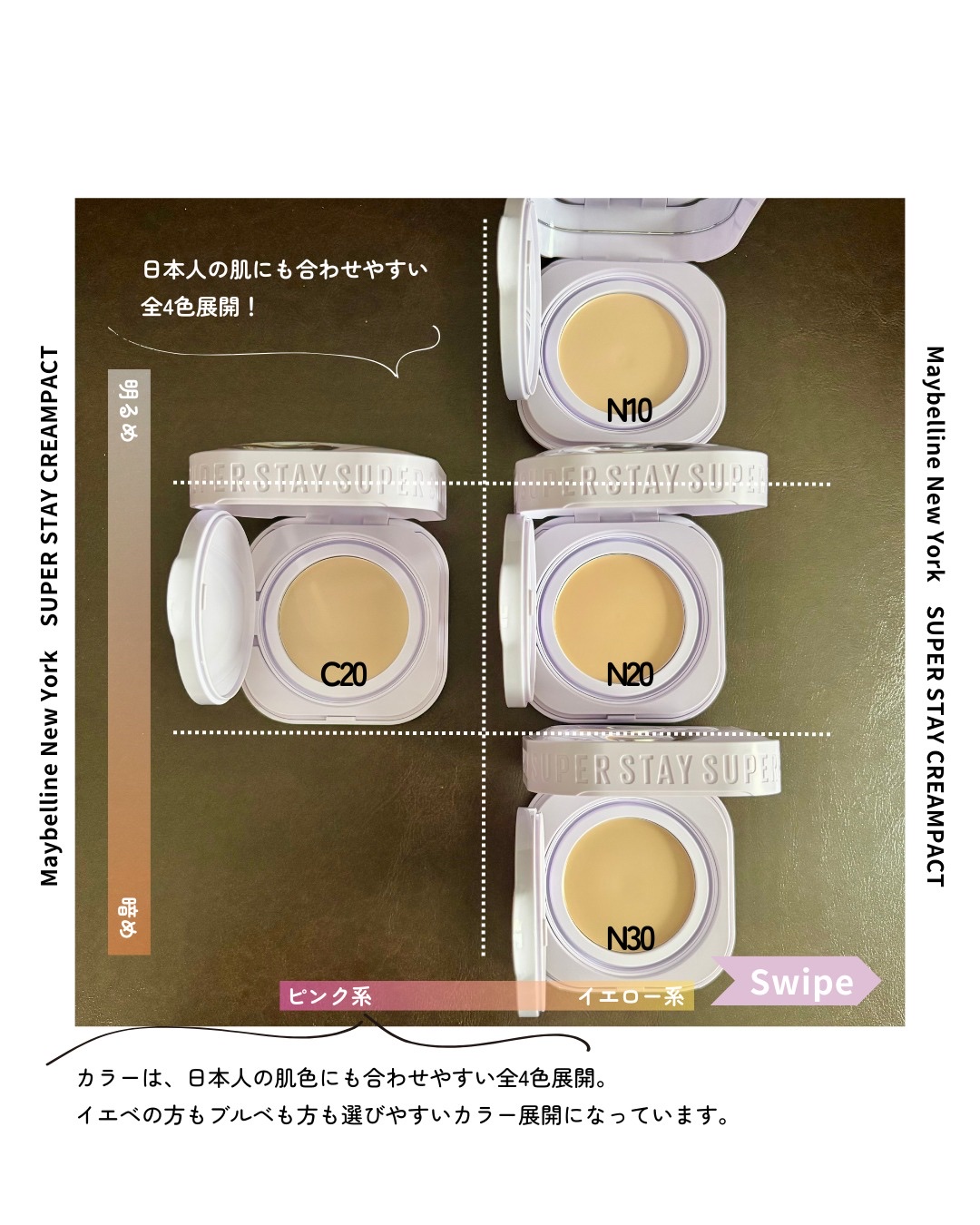 SPステイ クリームパクト ファンデーション/MAYBELLINE NEW YORK/クリーム・エマルジョンファンデーションを使ったクチコミ（3枚目）