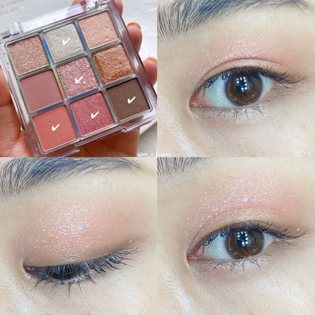 グリッターアイシャドウパレット/heimish/アイシャドウパレットを使ったクチコミ(7枚目)