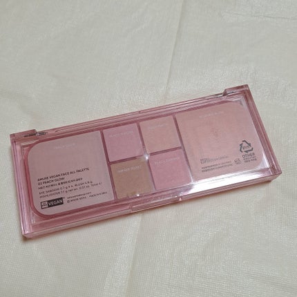 ヴィーガンフェイスオールパレット 02ピーチグロウ/AMUSE/アイシャドウパレットの画像