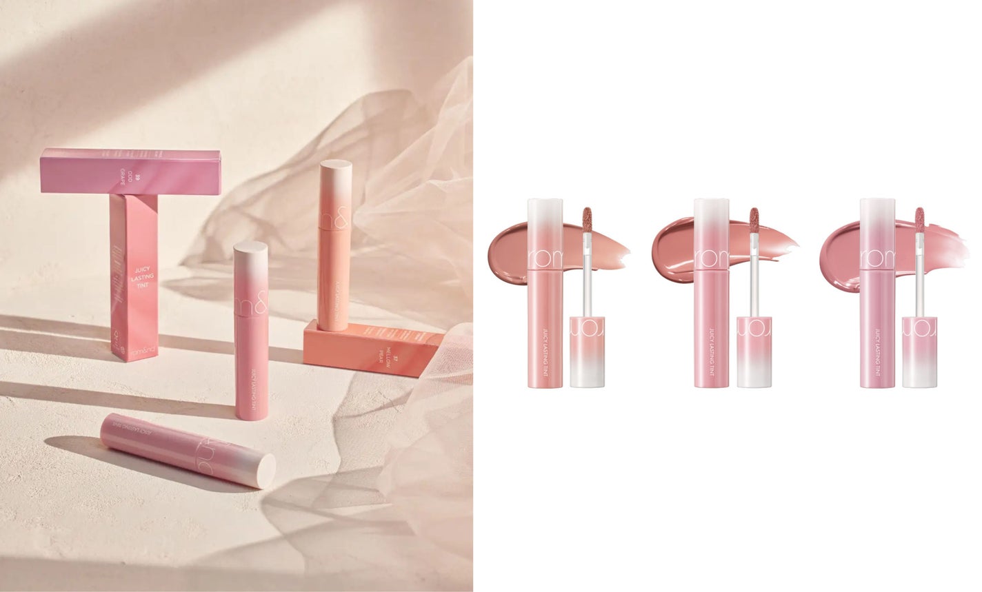 ロムアンド「ジューシーラスティングティント」に、暖かな春のムードをコンセプトにしたベージュカラーの新色が登場!のサムネイル