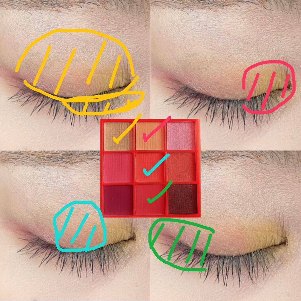 UR GLAM　BLOOMING EYE COLOR PALETTE 06/U R GLAM/アイシャドウパレットを使ったクチコミ（2枚目）