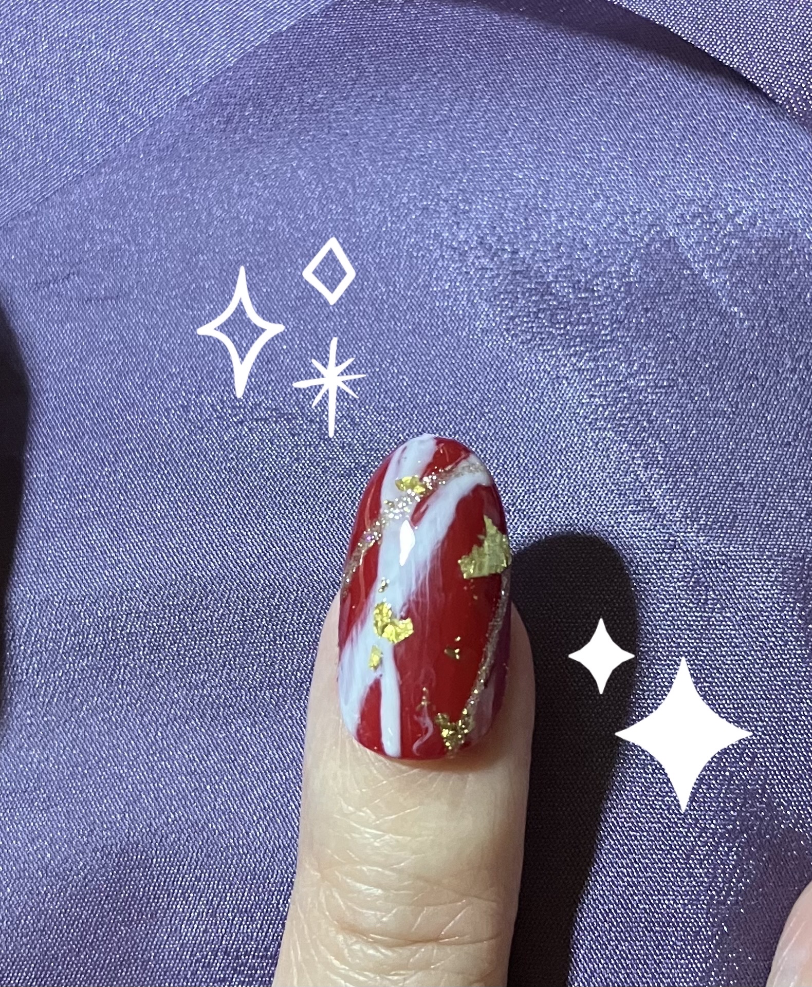 ネイルホイル/セリア/ネイルシールを使ったクチコミ（2枚目）