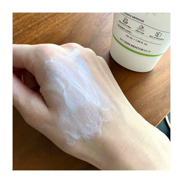 グリーンマイルドアップサンプラス/Dr.G/日焼け止めクリームを使ったクチコミ（3枚目）