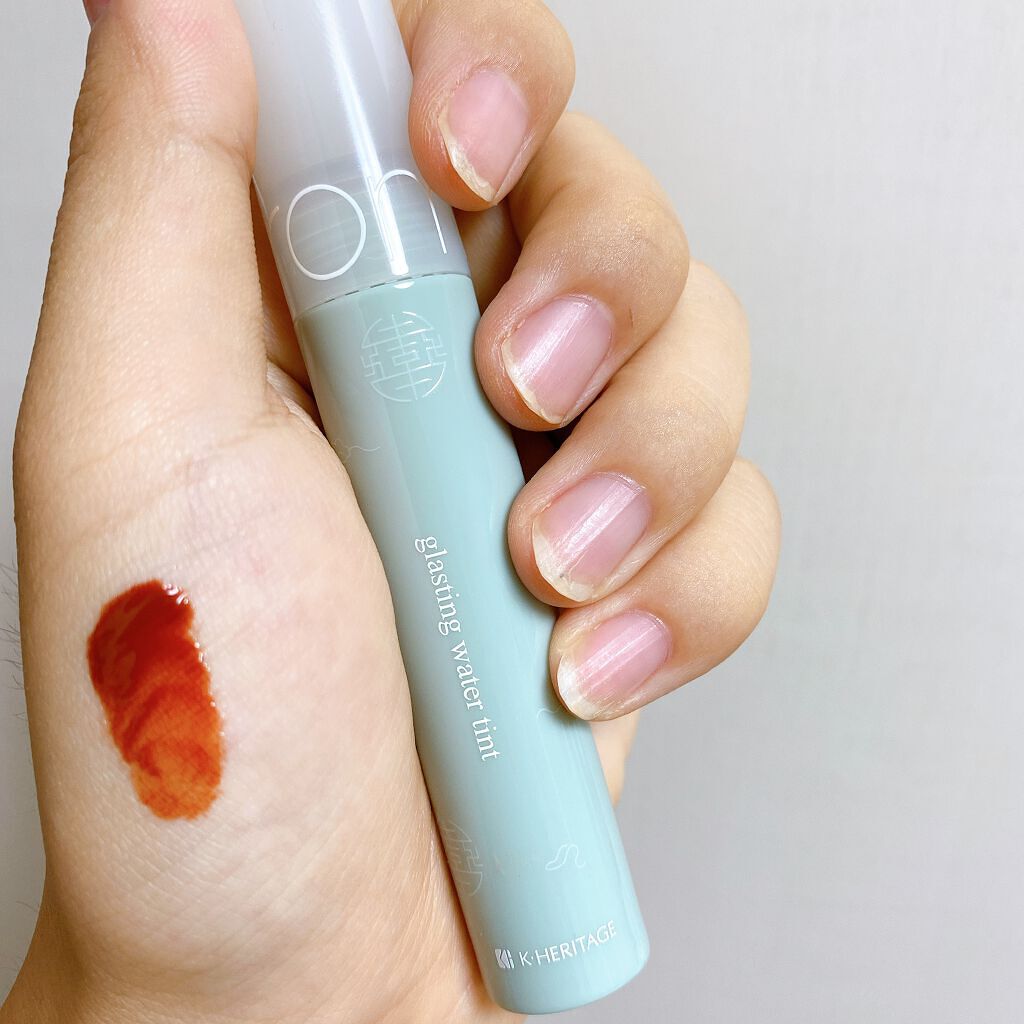 グラスティングウォーターティント 韓服エディション/rom&nd/リップティントを使ったクチコミ(3枚目)