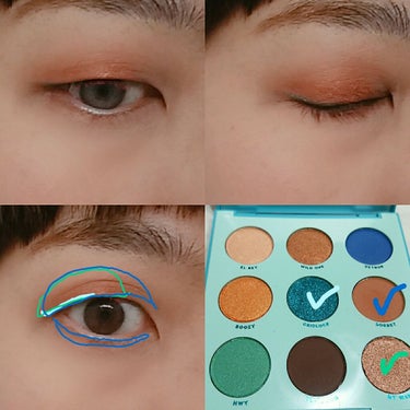  シャドウパレット MAR/ColourPop/パウダーアイシャドウを使ったクチコミ（3枚目）