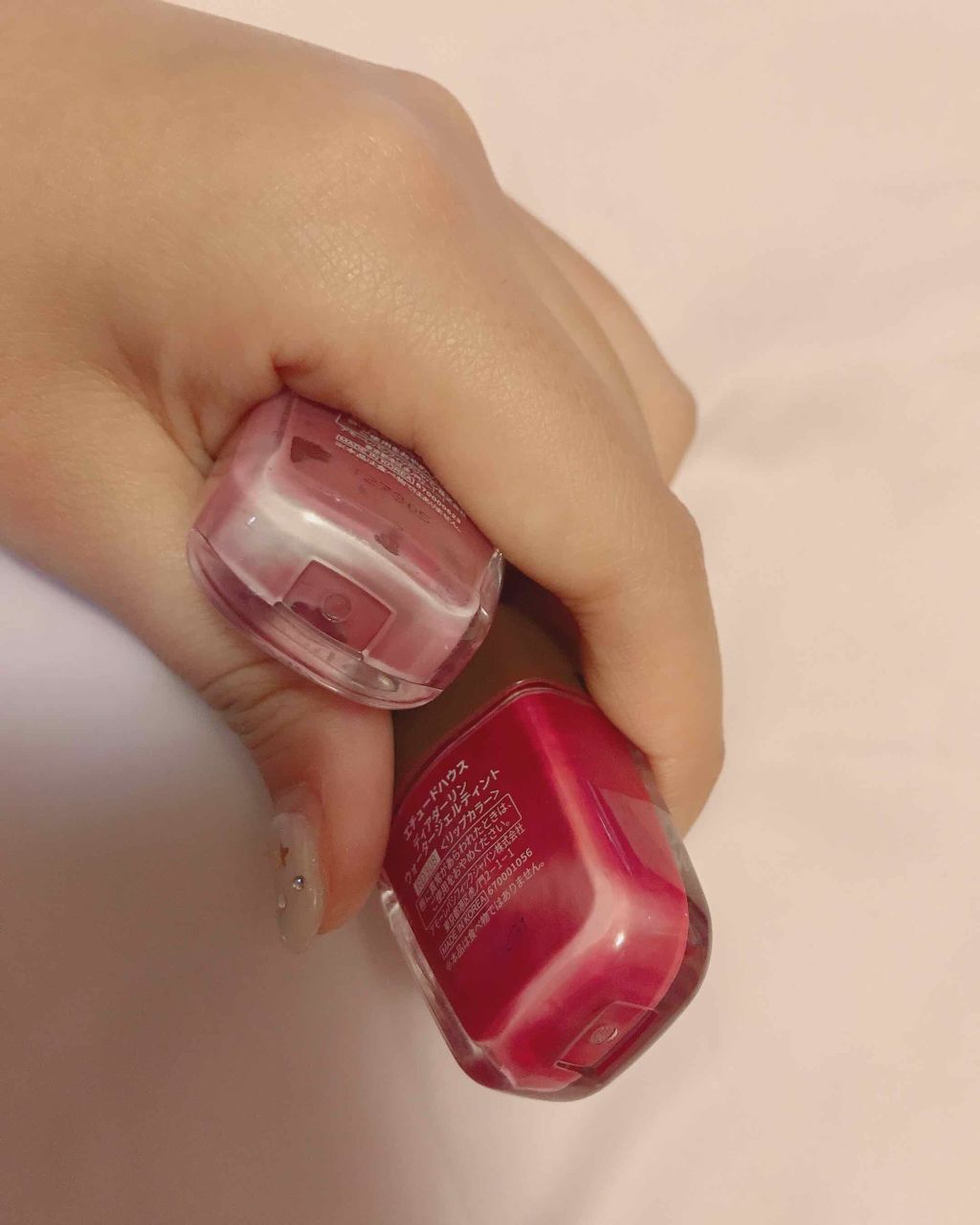 ディアダーリン ウォータージェルティント （アイスティント）/ETUDE/口紅を使ったクチコミ（3枚目）