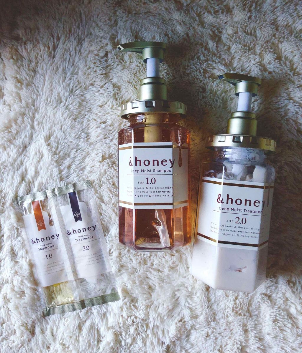 ディープモイスト シャンプー1.0／ヘアトリートメント2.0/&honey/市販シャンプーを使ったクチコミ（1枚目）
