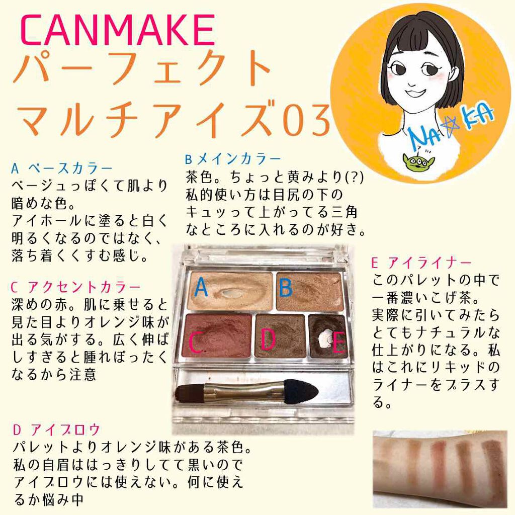 パーフェクトマルチアイズ/キャンメイク/アイシャドウパレットを使ったクチコミ(1枚目)
