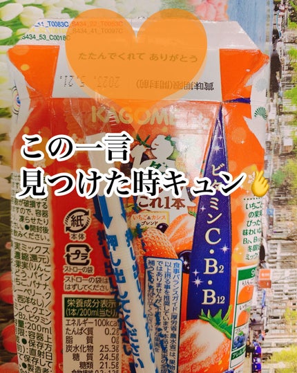 冬のフルーツこれ1本 9種類の果実 (いちご&カシスブレンド)/カゴメ/ドリンクを使ったクチコミ(5枚目)