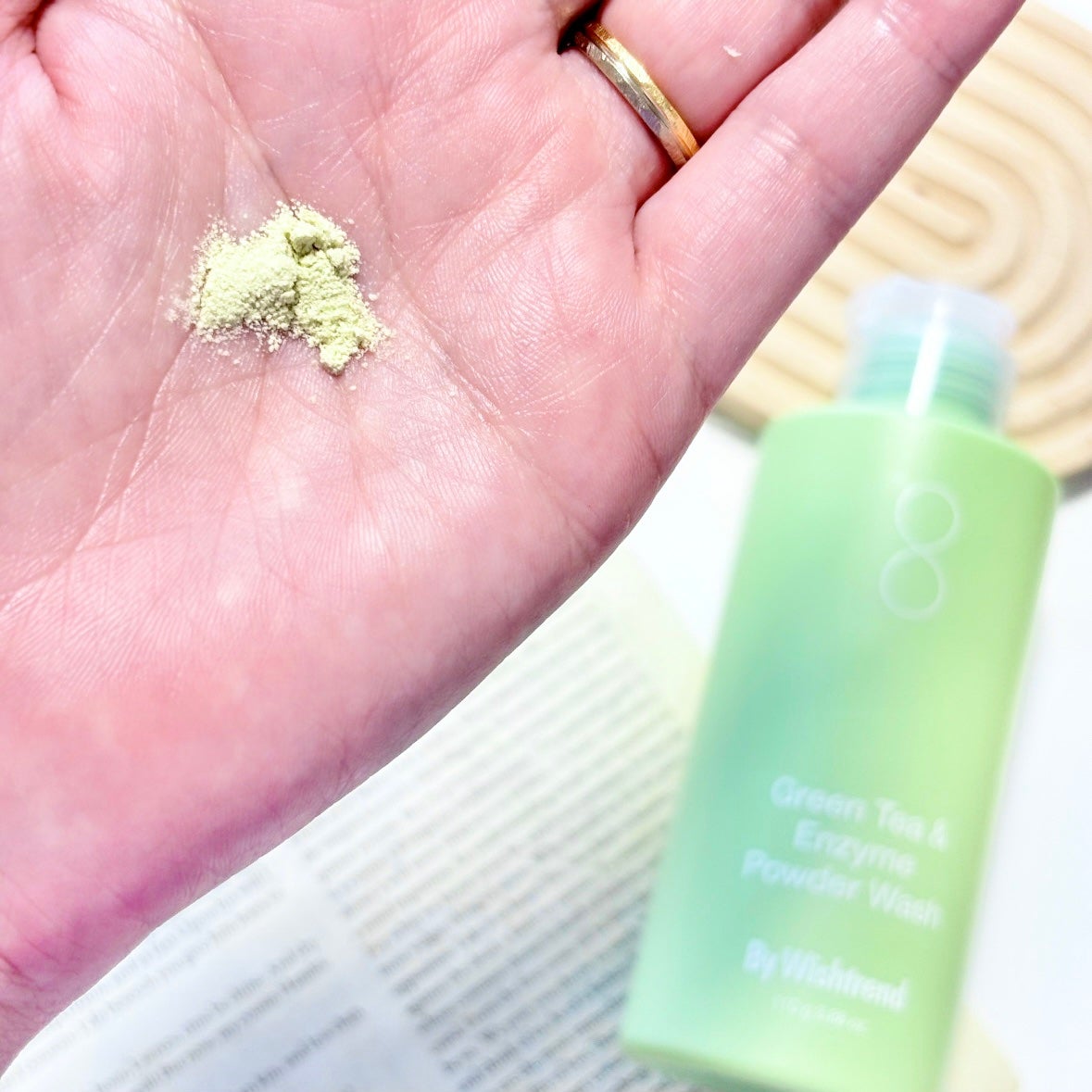 グリーンティー&エンザイムパウダーウォッシュ/By Wishtrend/洗顔パウダーを使ったクチコミ(2枚目)