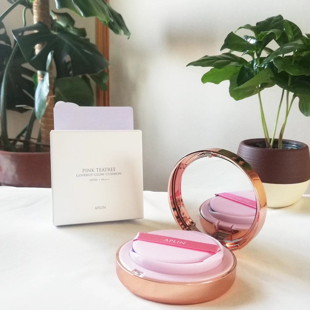 ピンクティーツリーカバーアップグロウクッション/APLIN/クッションファンデーションを使ったクチコミ(6枚目)