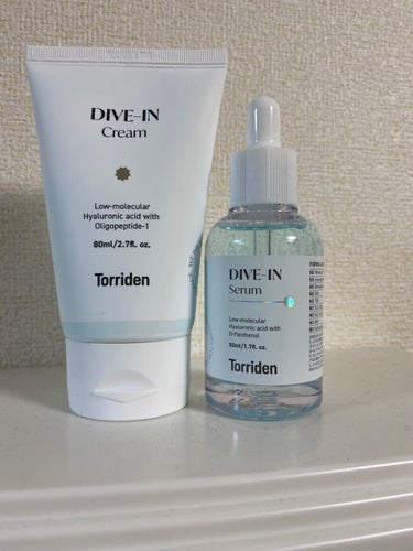 お肌がしっとり潤うセット。

【Torriden　ダイブイン低分子ヒアルロン酸 セラム&ダイブイン クリーム】
…セラム　50ml   ¥2,420(税込)
     クリーム　80ml   ¥2,31