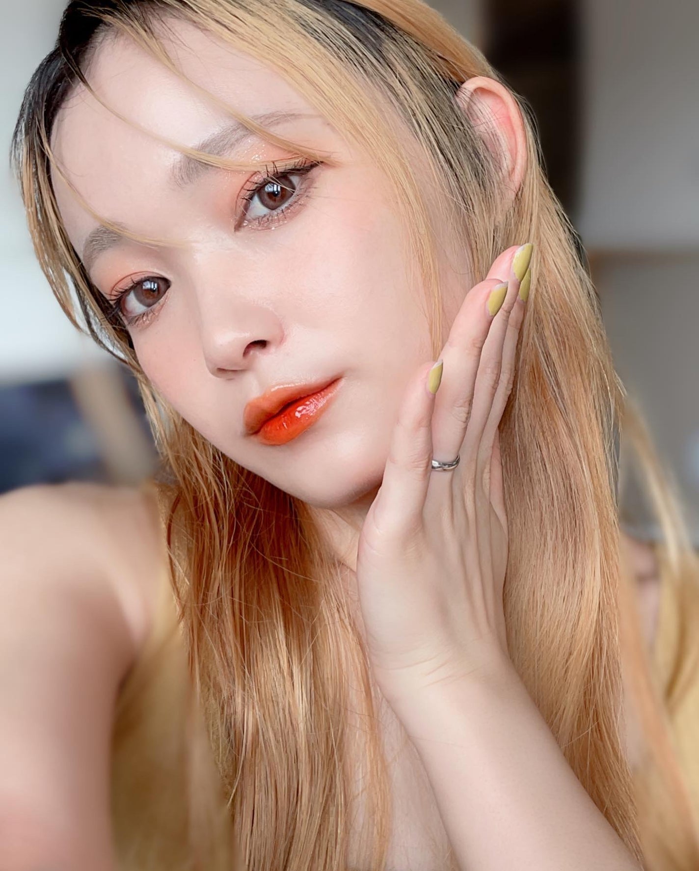 Karin.🦋¦カラコンレポ📖|Lens Log on LIPS 「OrangeJuiceMakeup🍹//真夏の暑さから逃..」(8枚目)