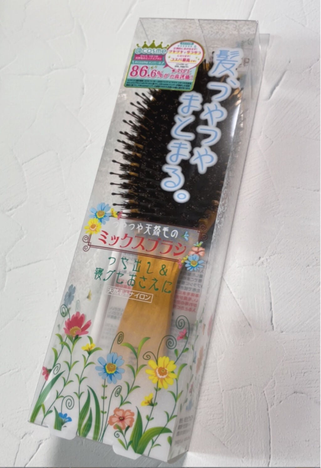 つやつや天然毛のミックスブラシ/マペペ/ヘアブラシを使ったクチコミ(3枚目)
