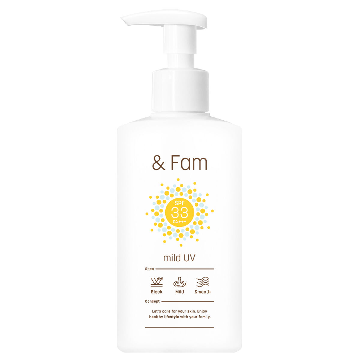 マイルドUV SPF33 PA＋＋＋ / ＆ Fam