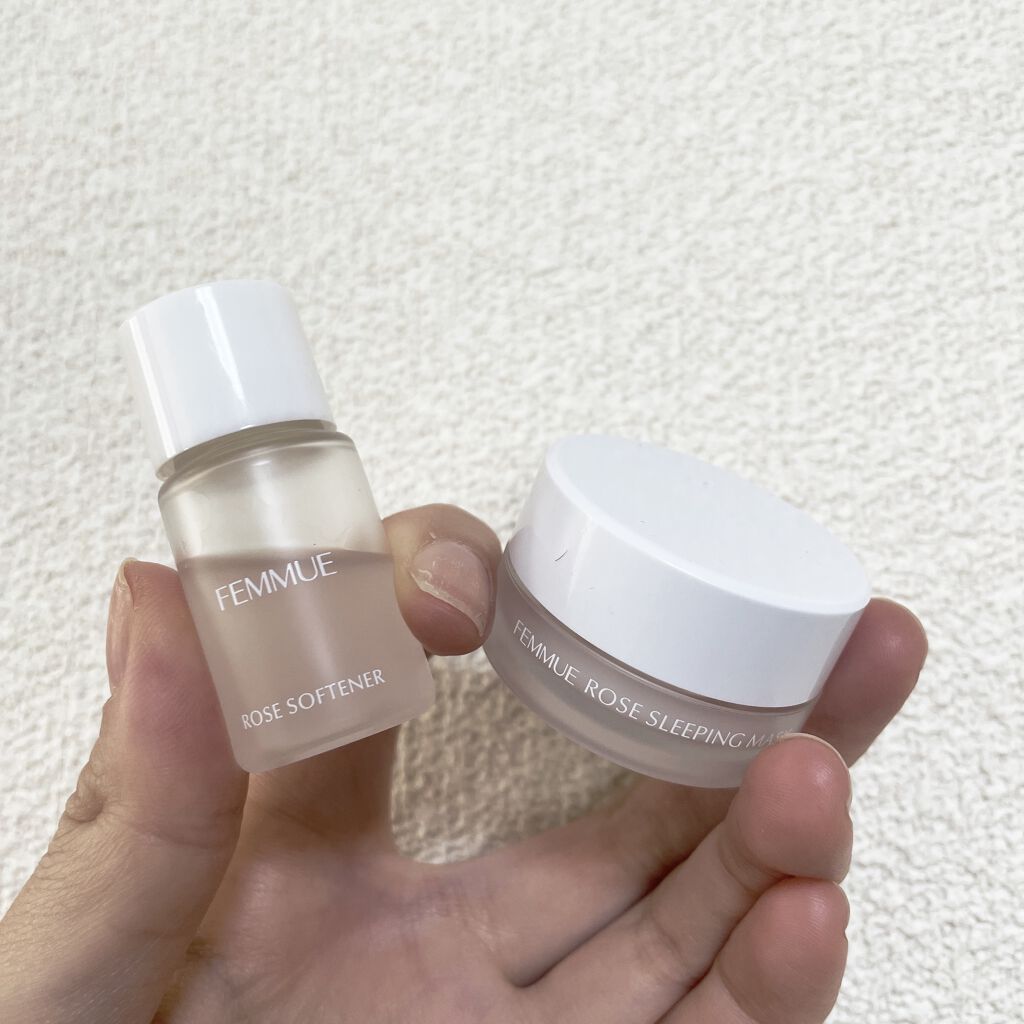 ローズウォーター スリーピングマスク/FEMMUE/フェイスクリームを使ったクチコミ（1枚目）