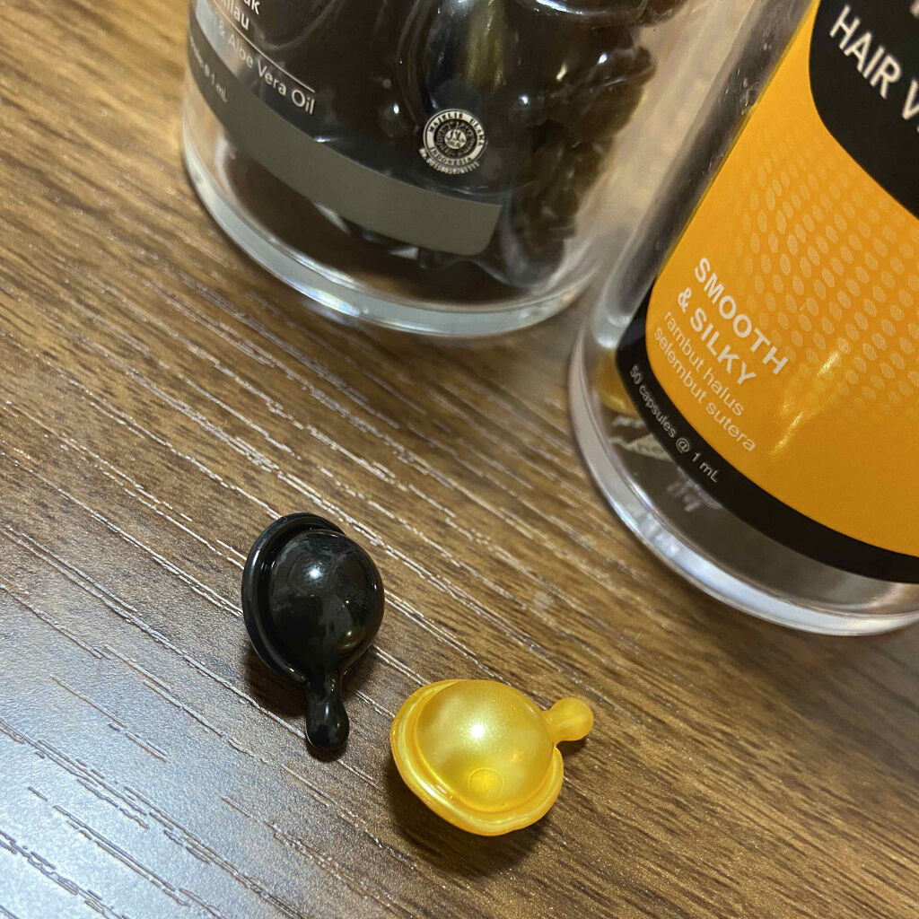 ヘアーオイル【シャイニーブラック】/ellips/ヘアオイルを使ったクチコミ（3枚目）