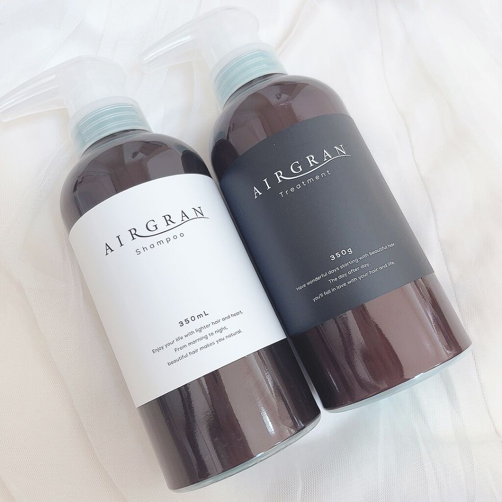 【2セット】エアグラン ナチュラル ストレート シャンプー & トリートメント 試してみた】ナチュラルストレートシャンプー＆トリートメント