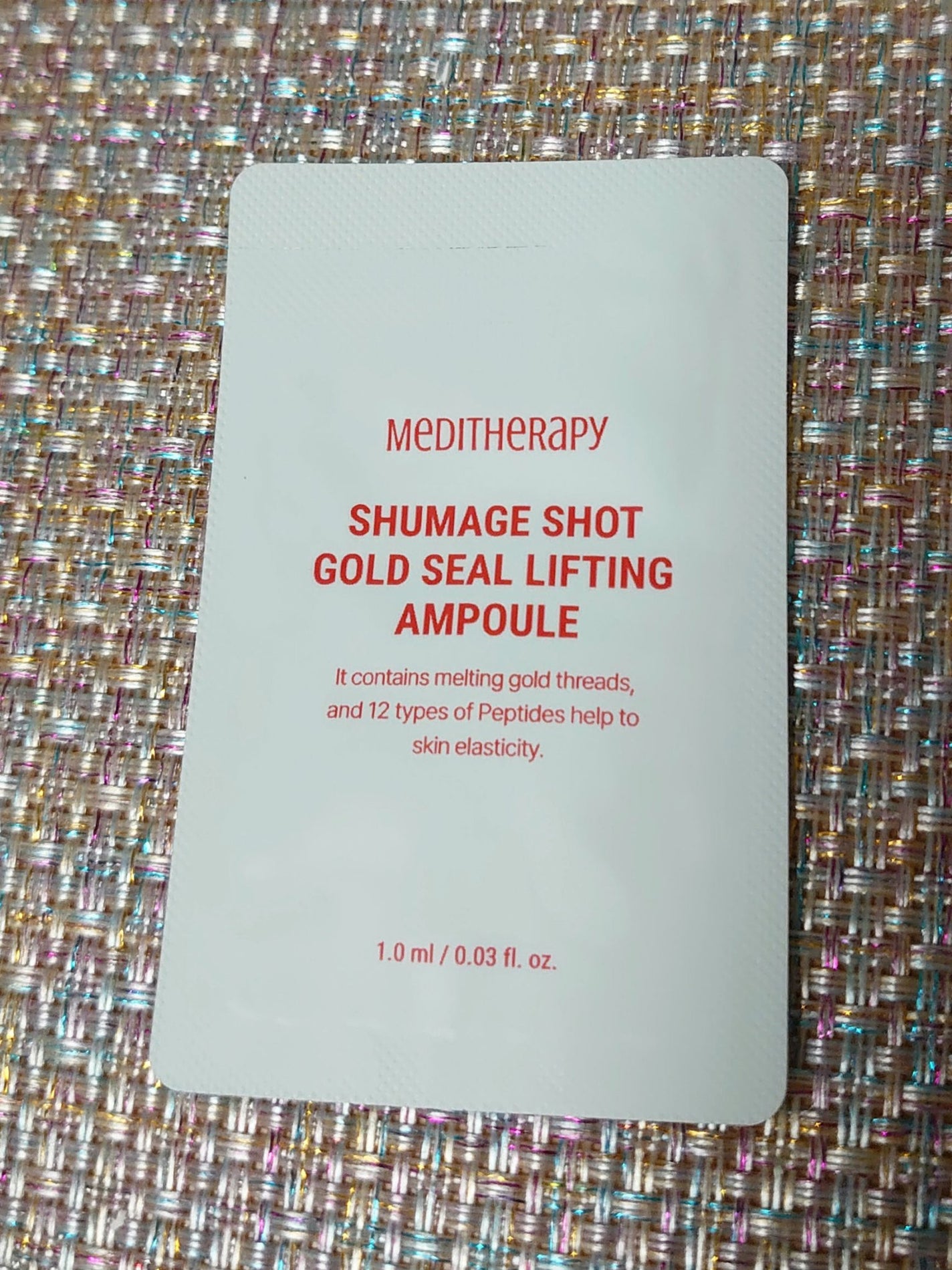 シューマジショットゴールド糸リフティングアンプル/MEDITHERAPY/美容液を使ったクチコミ(1枚目)