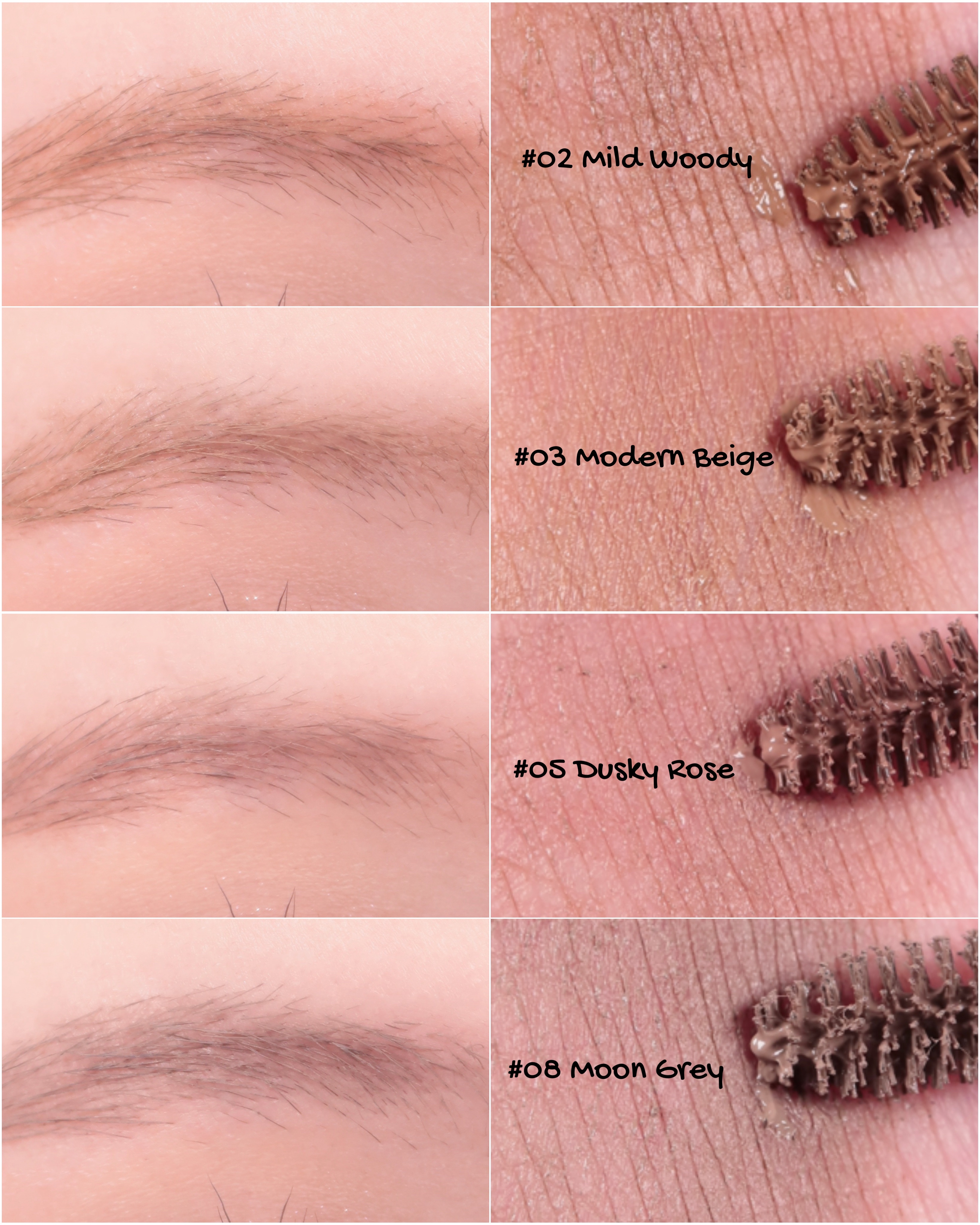 ハンオールブロウカラ 03 モダンベージュ（INAPSQUAREコラボ）/rom&nd/眉マスカラを使ったクチコミ（3枚目）