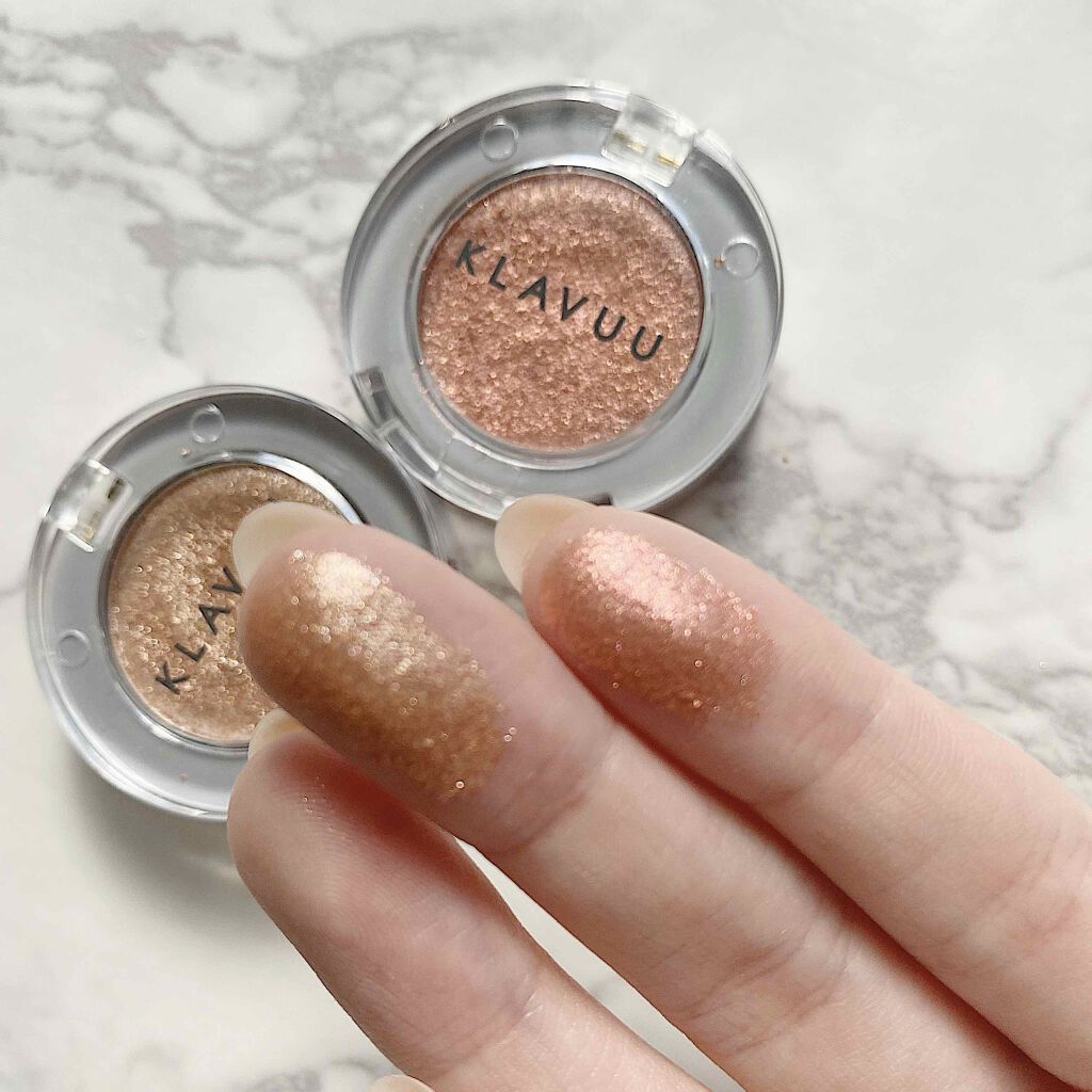 アーバンパールセーション スパークルアイシャドウ Midnight Pink/KLAVUU/単色アイシャドウを使ったクチコミ（3枚目）