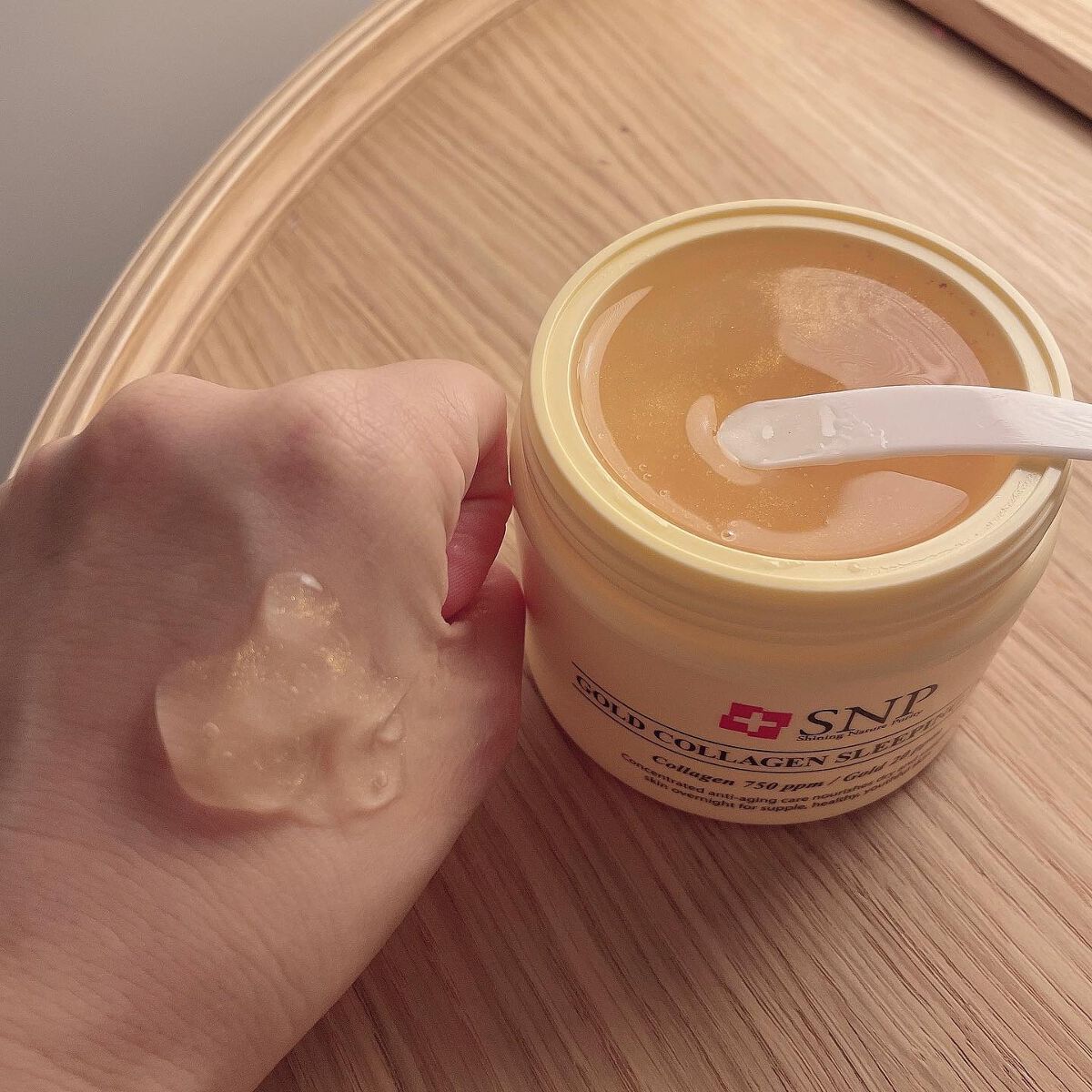 SNP ゴールド コラーゲン スリーピング パック/SNP/シートマスク・パックを使ったクチコミ(3枚目)