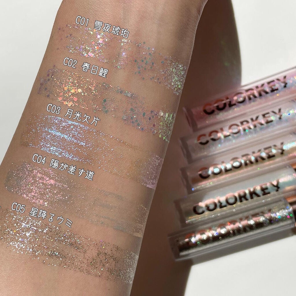 スパークリングギャラクシーリキッドアイシャドウ/COLORKEY/リキッドアイシャドウを使ったクチコミ(2枚目)