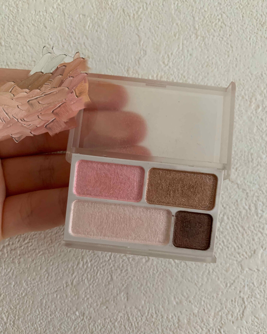 アイカラー4色タイプ ピンクブラウン/無印良品/アイシャドウパレットを使ったクチコミ（2枚目）