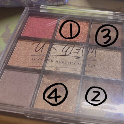 UR GLAM BLOOMING EYE COLOR PALETTE/U R GLAM/アイシャドウパレットを使ったクチコミ(4枚目)
