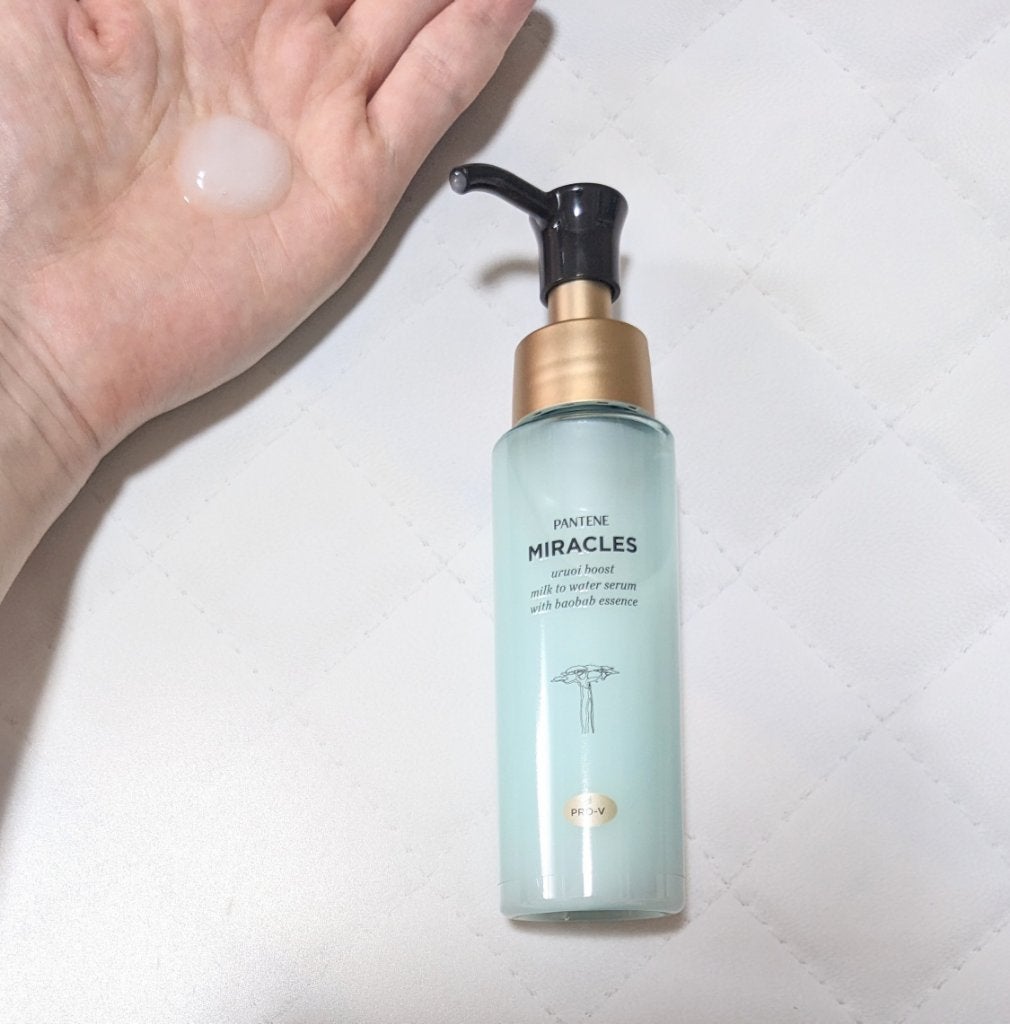 ミラクルズ うるおいブーストミルクウォーターセラム/パンテーン/アウトバストリートメントを使ったクチコミ(2枚目)