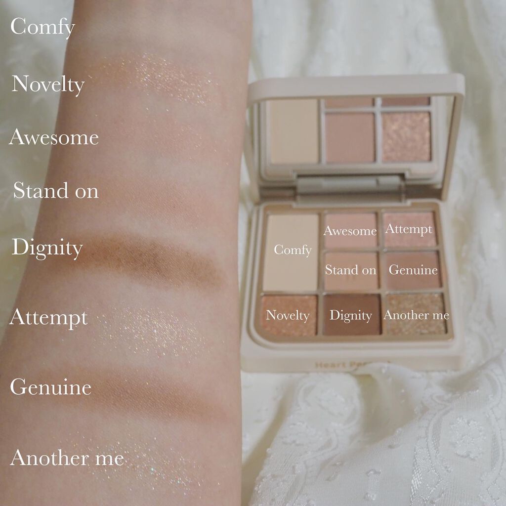 ドットオンムードアイパレット/Heart Percent/アイシャドウパレットを使ったクチコミ(3枚目)