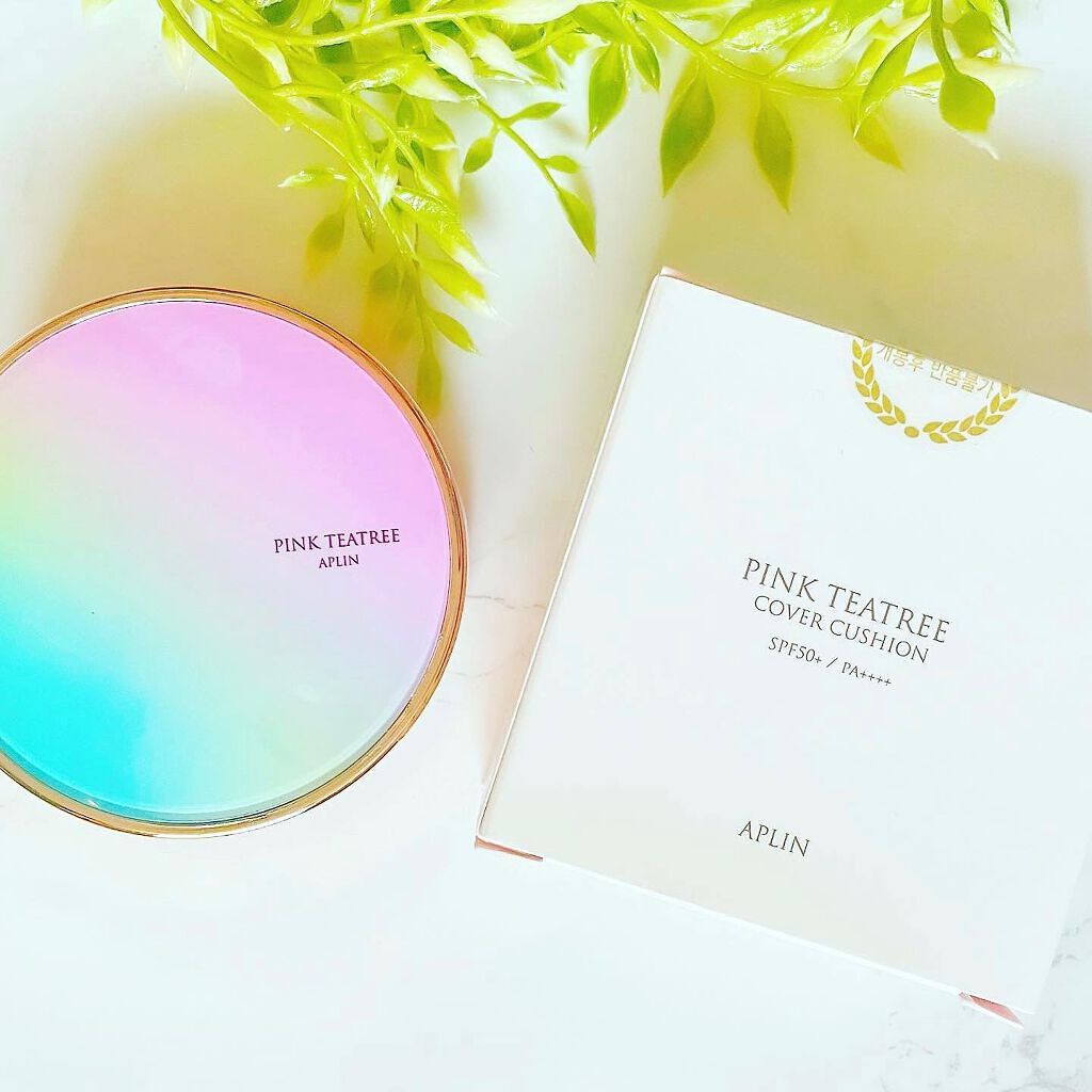 ピンクティーツリーカバークッション/APLIN/クッションファンデーションを使ったクチコミ（1枚目）