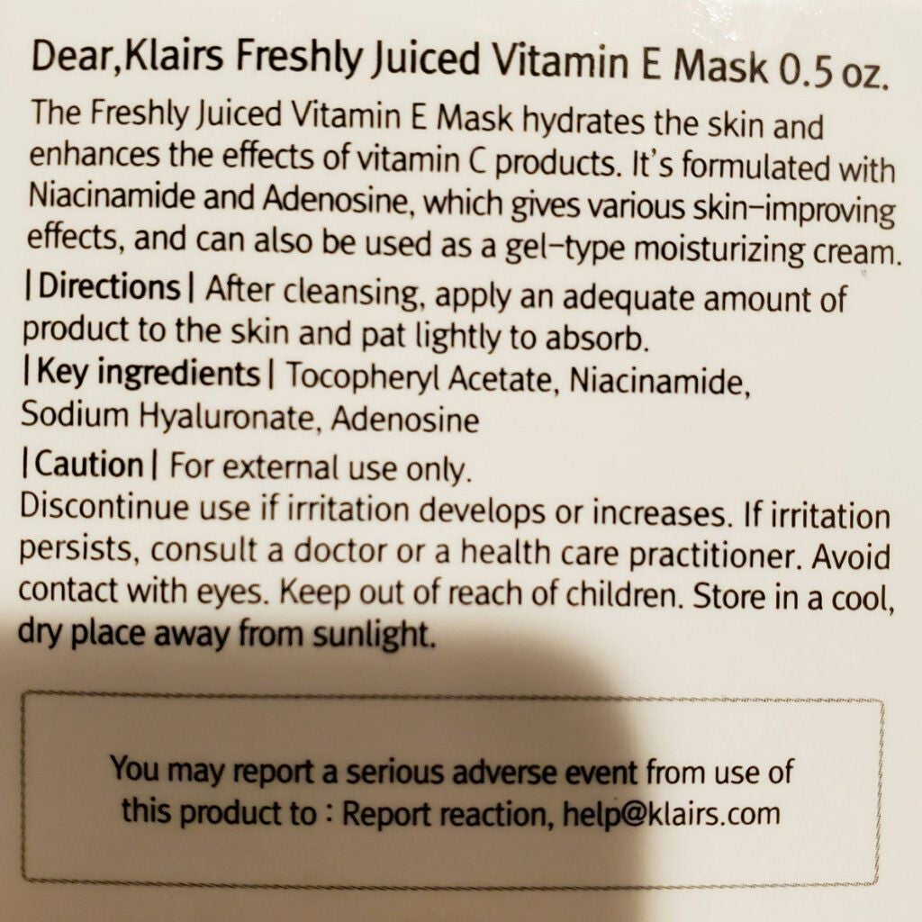 フレッシュリージュースドビタミンドロップ(35ml)/Klairs/美容液を使ったクチコミ(3枚目)