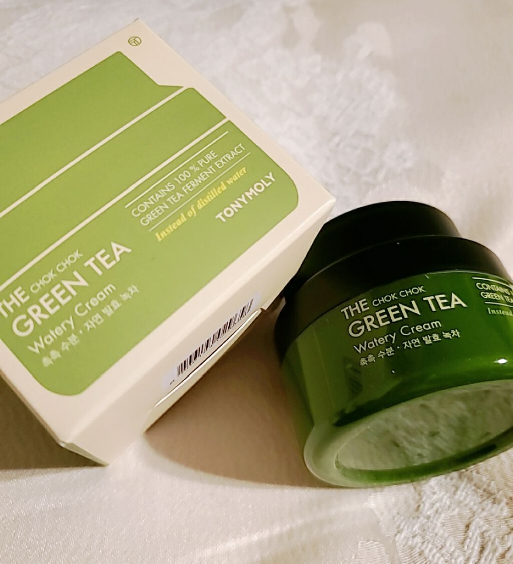 THE CHOK CHOK GREENTEA Watery Cream/TONYMOLY/フェイスクリームを使ったクチコミ(3枚目)