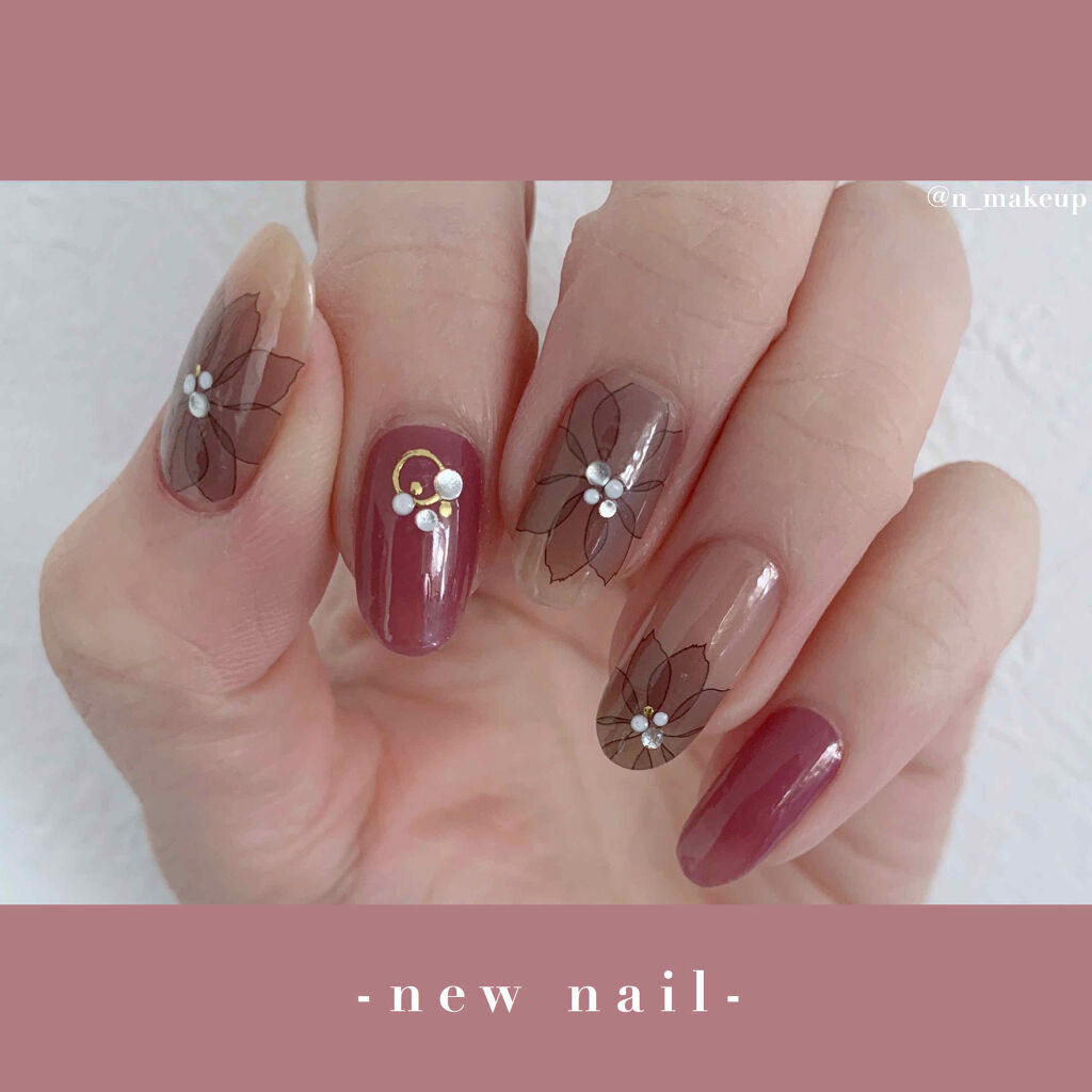 ネイルシール/Qoo10/ネイルシールを使ったクチコミ（1枚目）