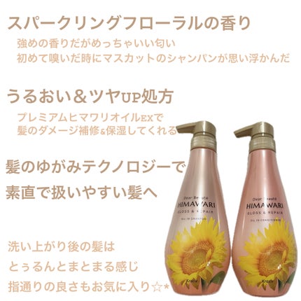 オイルインシャンプー/オイルインコンディショナー (グロス&リペア)/ディアボーテ/市販シャンプーを使ったクチコミ(2枚目)