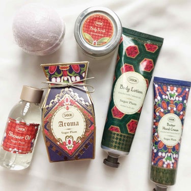 SABON ホリデーギフト シュガー・プラムのクチコミ「・
#sabon 
#サボン 
#ホリデーギフト 

去年に引き続き、
サボンの#クリ.....」（1枚目）