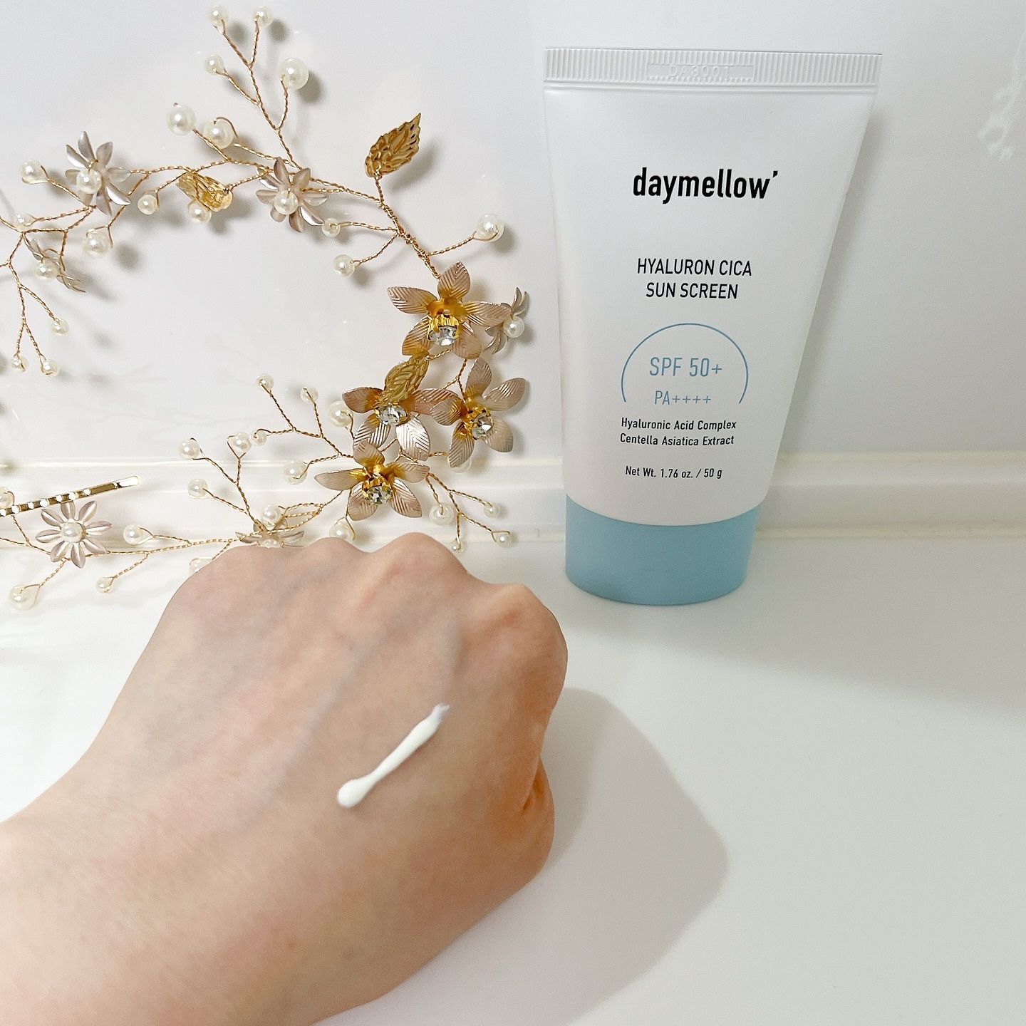 ヒアルロンシカサンスクリーン/daymellow’/日焼け止めクリームを使ったクチコミ（2枚目）