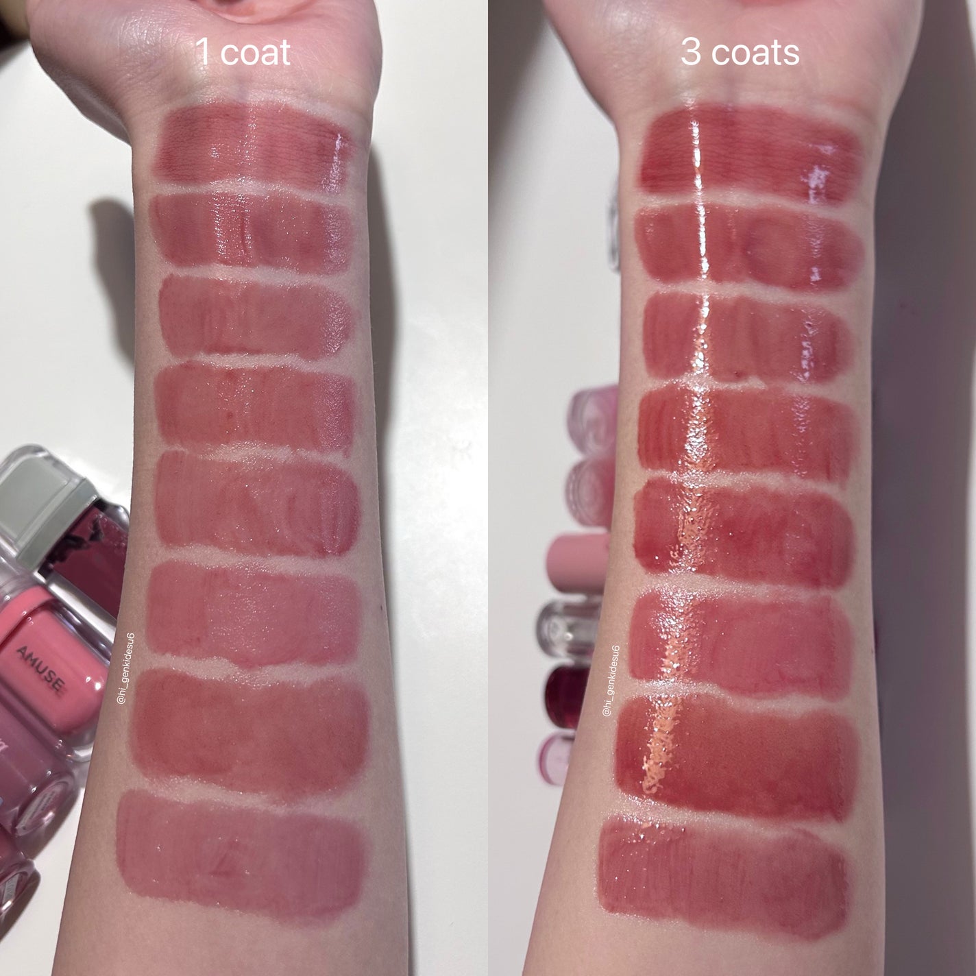 ジューシーラスティングティント/rom&nd/リップティントを使ったクチコミ(4枚目)