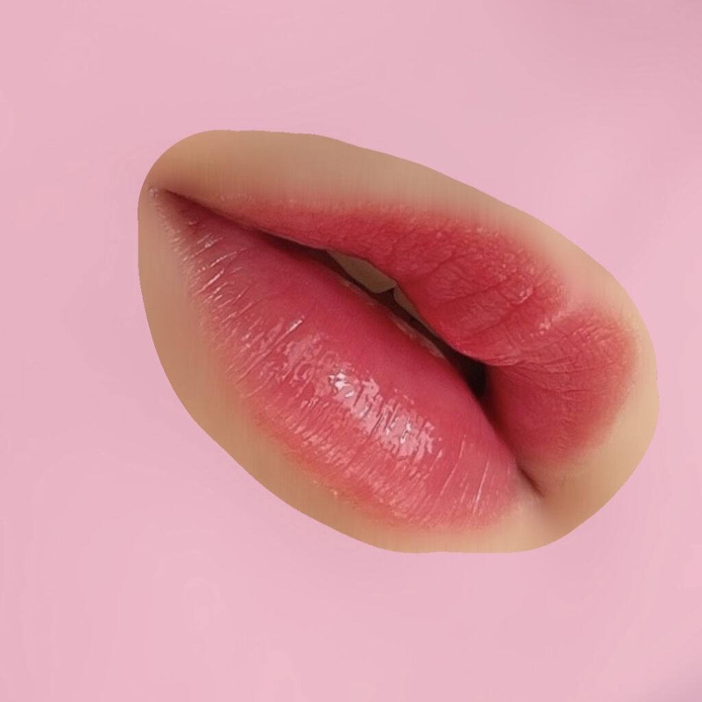 フォーエヴァージューシー オイルルージュ ティント 01 forbidden fruit/JILL STUART/リップティントを使ったクチコミ（2枚目）