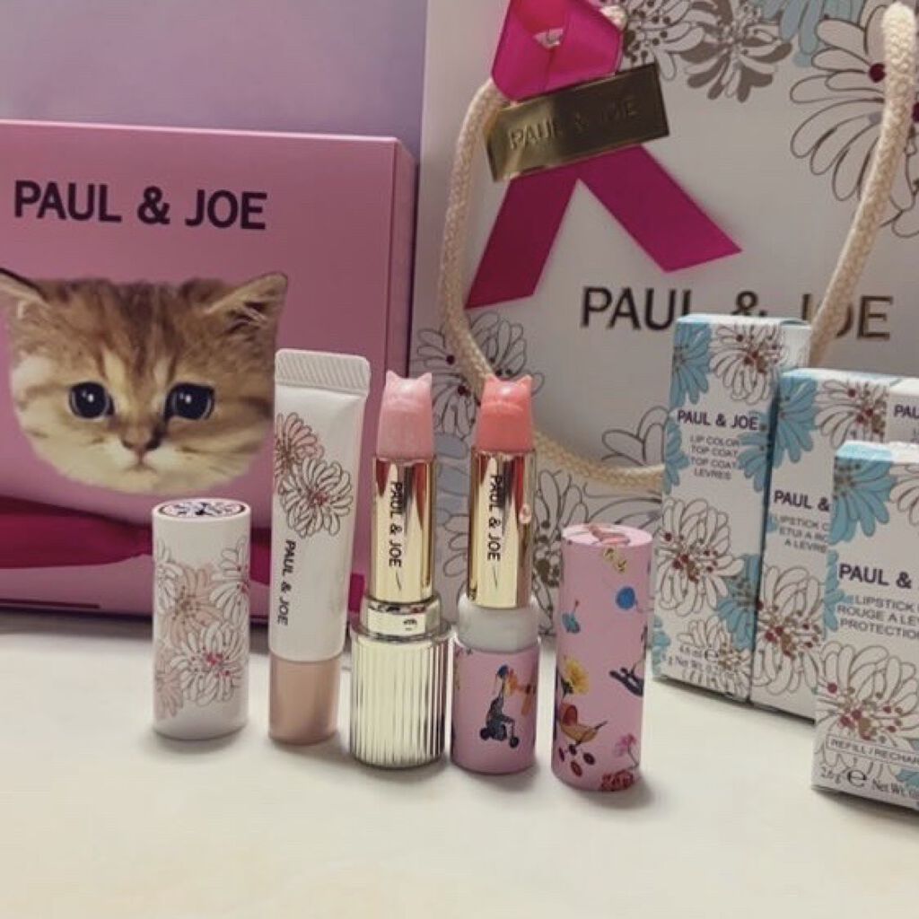 ポール&ジョー　ネコ　リップ　ケア　口紅　デパコス　PAUL&JOE ケース付き 限定化粧小物】リップスティック ケース N｜PAUL & JOE BEAUTEの