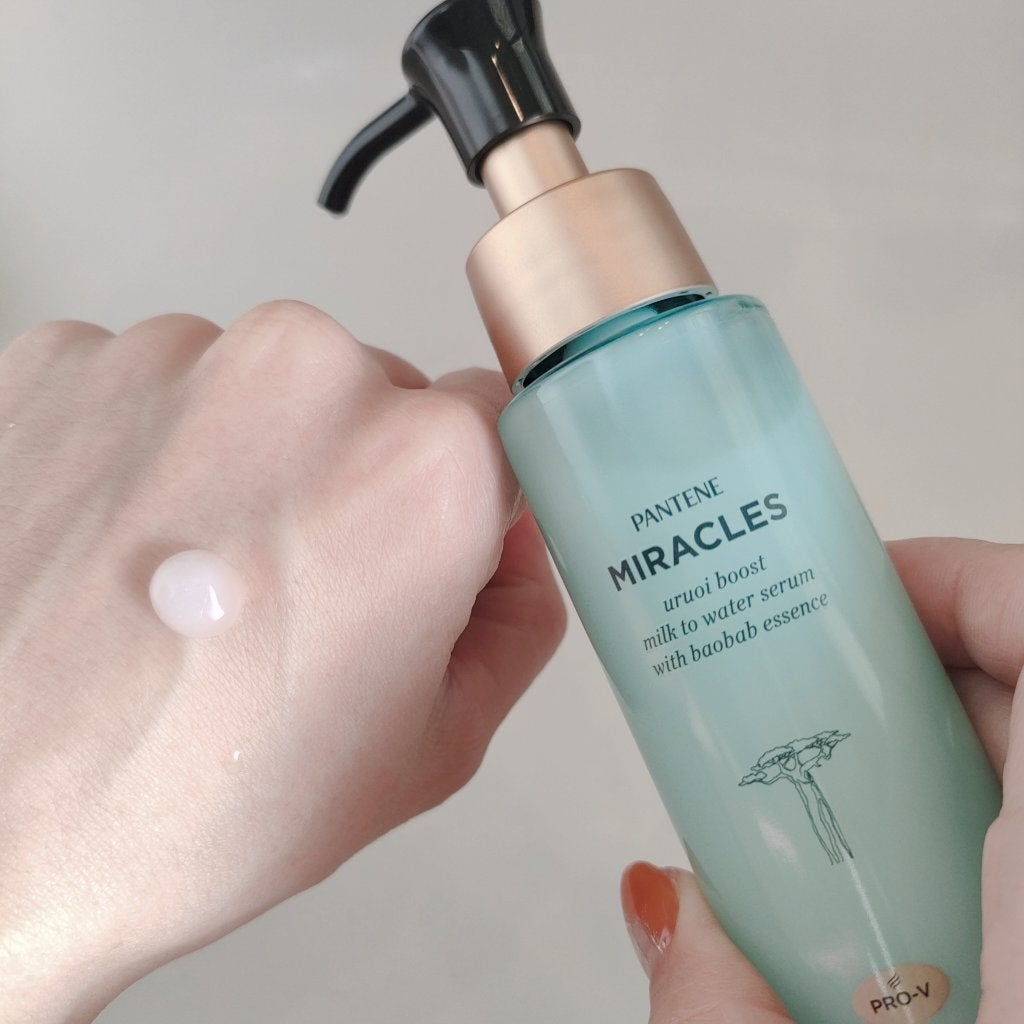 ミラクルズ うるおいブーストミルクウォーターセラム/パンテーン/アウトバストリートメントを使ったクチコミ(2枚目)