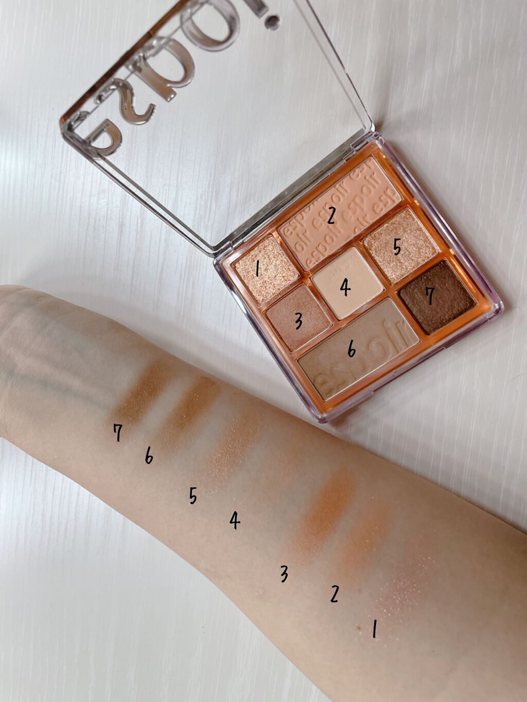 リアルアイパレット 01 ピーチライク/espoir/マルチパレットを使ったクチコミ（2枚目）