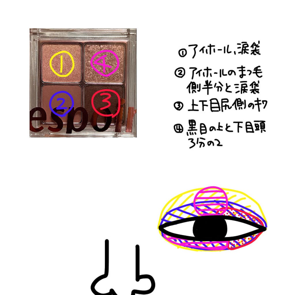 リアルアイハンディパレット/espoir/アイシャドウパレットを使ったクチコミ(4枚目)