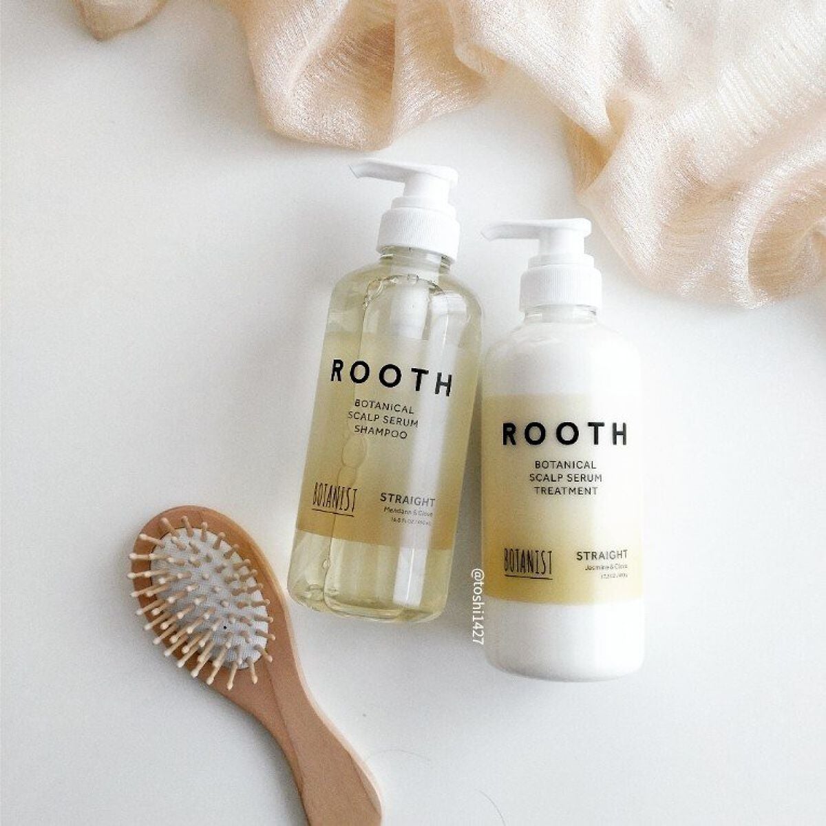 ルース ボタニカルスカルプセラム シャンプー・トリートメント(ストレート)/BOTANIST/市販シャンプーを使ったクチコミ(1枚目)