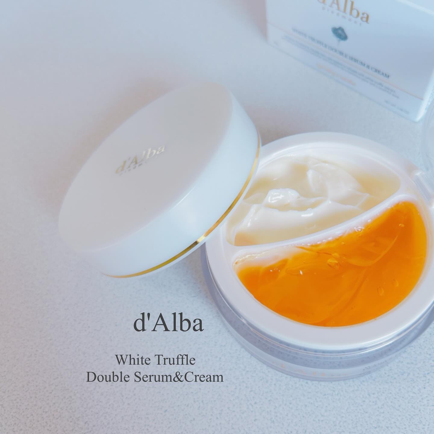 ホワイトトリュフダブルセラムアンドクリーム/ダルバ/フェイスクリームを使ったクチコミ（1枚目）