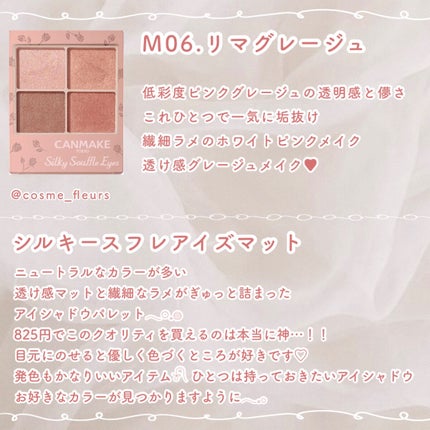シルキースフレアイズ(マットタイプ)/キャンメイク/アイシャドウパレットを使ったクチコミ(9枚目)