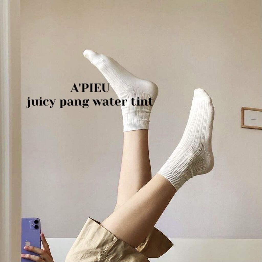 アピュー ジューシーパン ウォーターティント CR01　甘柿/A’pieu/リップティントを使ったクチコミ（1枚目）